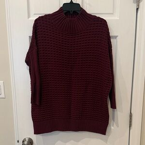 French Connection Deep Burgundy Turtleneck Sweater